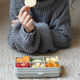 Melii Snackle Box Mini Teal - filled with snacks