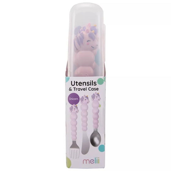 Melii 4 Piece Utensils and Travel Case