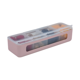 Melii Luxe 4 Compartment Snackle Box - Pink - BentoBliss 