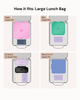 Large lunch bag capacity guide with Snack Pot