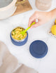 MontiiCo Insulated Mini Food Jar - Navy out and about