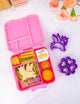 MontiiCo Feast Lunch Box - Floss open with compartments and snacks