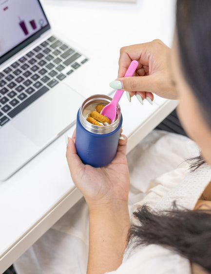 MontiiCo Insulated Snack Pot - Navy portrait 2