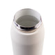 Oasis Ceramic Lined Stainless Steel Capri Drink Bottle 750ml close-up of cream bottle opening with stainless rim and smooth ceramic interior.