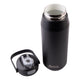 Oasis Ceramic Lined Stainless Steel Capri Drink Bottle 750ml matte black bottle with removable handled lid and wide ceramic-lined mouth.