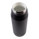 Oasis Ceramic Lined Stainless Steel Capri Drink Bottle 750ml matte black bottle top view with wide ceramic-lined opening and stainless steel rim.