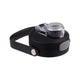 Oasis Ceramic Lined Stainless Steel Capri Drink Bottle 750ml black lid close-up with closed clear spout cap, push button and carry handle.
