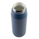 Oasis Ceramic Lined Stainless Steel Capri Drink Bottle 750ml navy bottle close-up showing wide ceramic-lined mouth and shiny stainless steel rim.