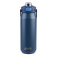Oasis Ceramic Lined Stainless Steel Capri Drink Bottle 750ml navy blue bottle with clear cap, push button lid and side carry handles.