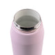 Oasis Ceramic Lined Stainless Steel Capri Drink Bottle 750ml soft pink wide-mouth detail showing smooth ceramic interior and shiny stainless steel rim.