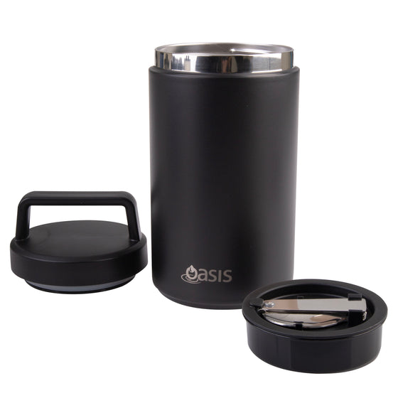 Oasis Insulated Food Flask With Spoon And Handle 700ml
