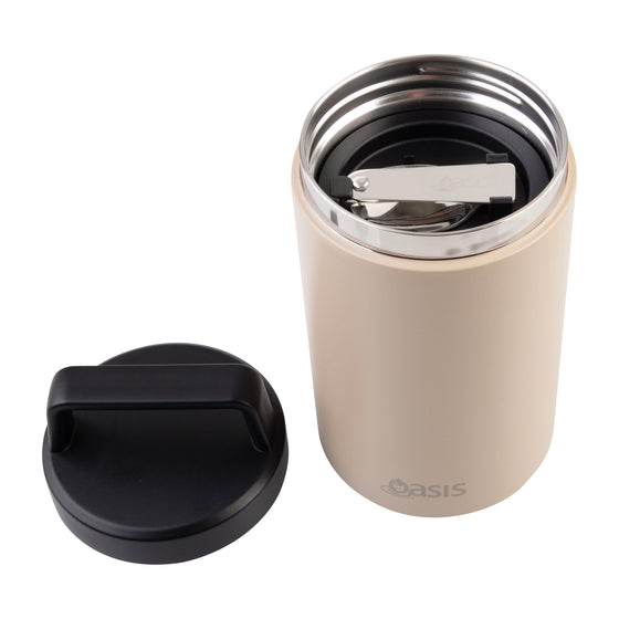 Oasis Insulated Food Flask With Spoon And Handle 700ml