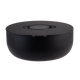 Oasis Black round lunch bowl with lid on a white background