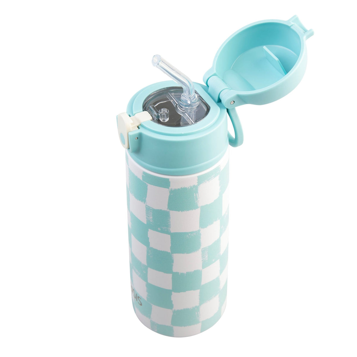 Oasis Stainless Steel Double Wall Insulated Kid's Drink Bottle W/Sipper Straw 550ML - BentoBliss