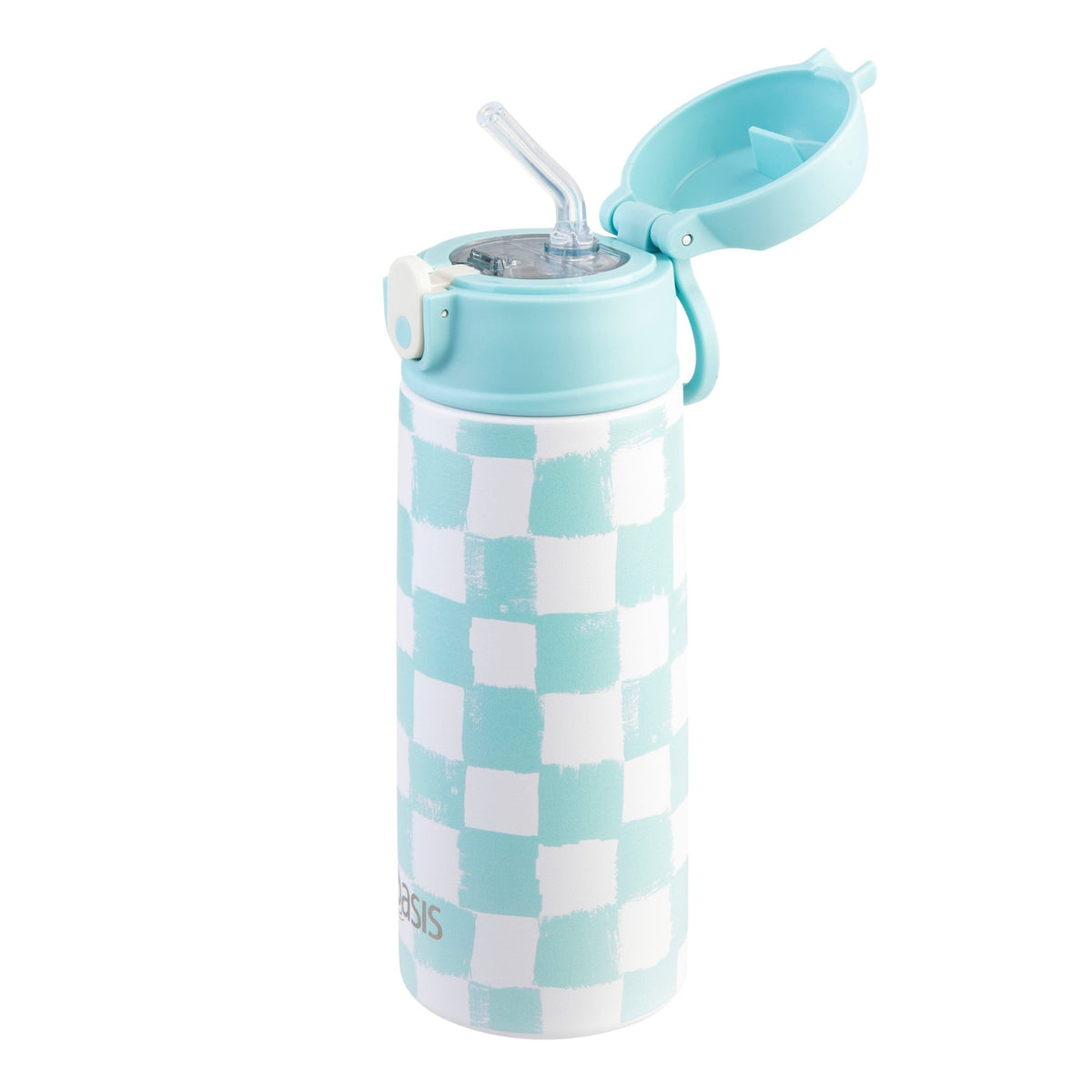 Oasis Stainless Steel Double Wall Insulated Kid's Drink Bottle W/Sipper Straw 550ML - BentoBliss