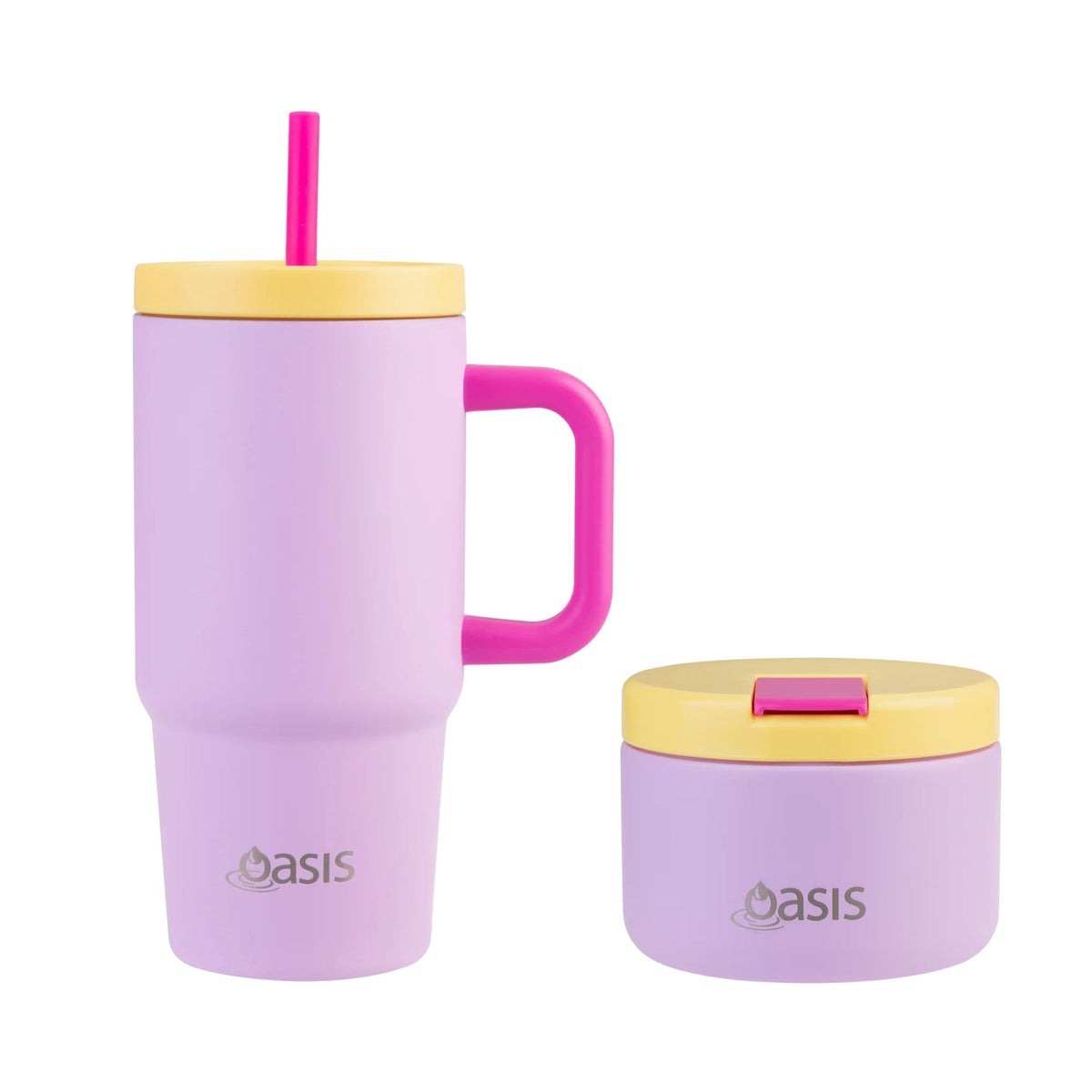 Oasis Food Jar & Junior Commuter Bundle - Bubblegum Pink - BentoBliss