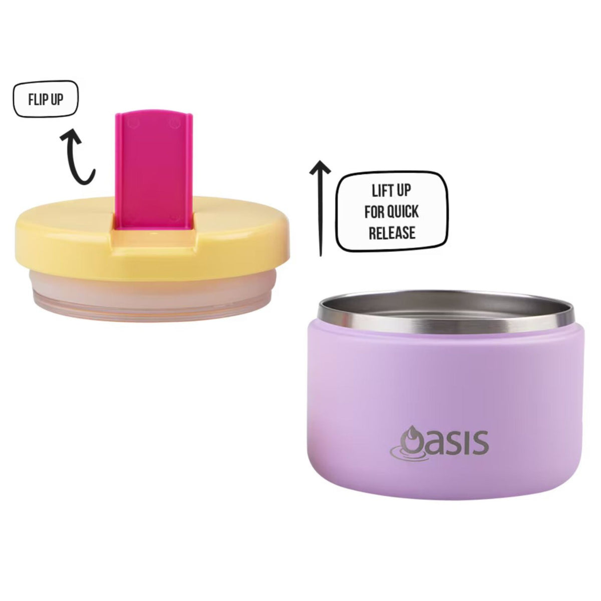 Oasis Food Jar & Junior Commuter Bundle - Bubblegum Pink - BentoBliss