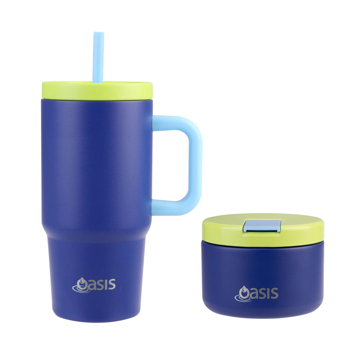 Oasis Food Jar & Junior Commuter Bundle - Peacock Blue - BentoBliss