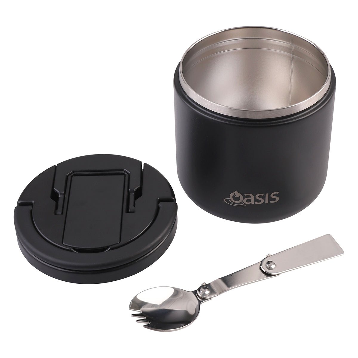 Oasis Insulated Food Flask 500ml - Black - BentoBliss