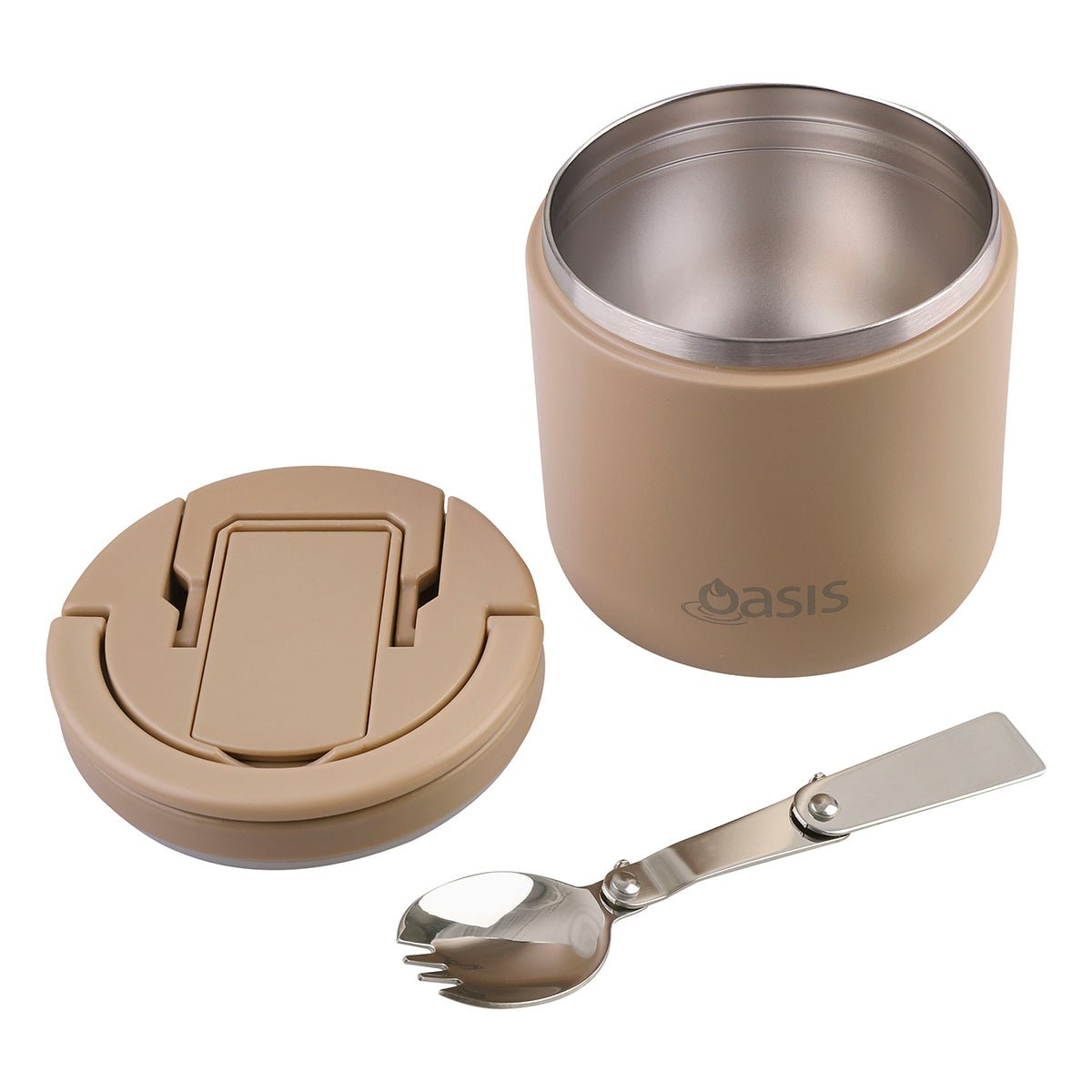 Oasis Insulated Food Flask 500ml - Latte - BentoBliss