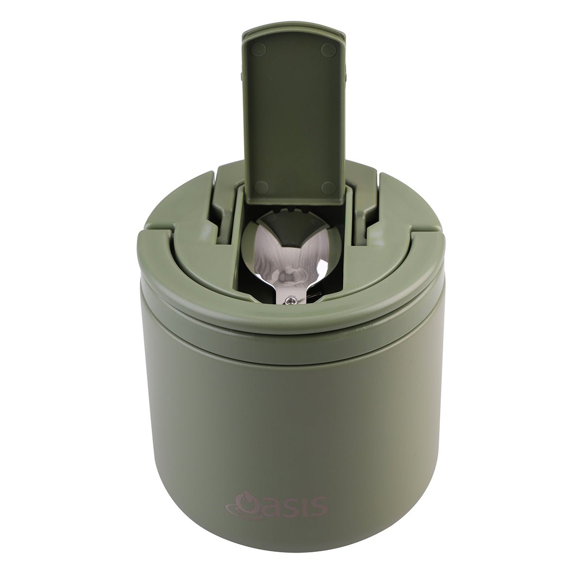 Oasis Insulated Food Flask 500ml - Olive Green - BentoBliss