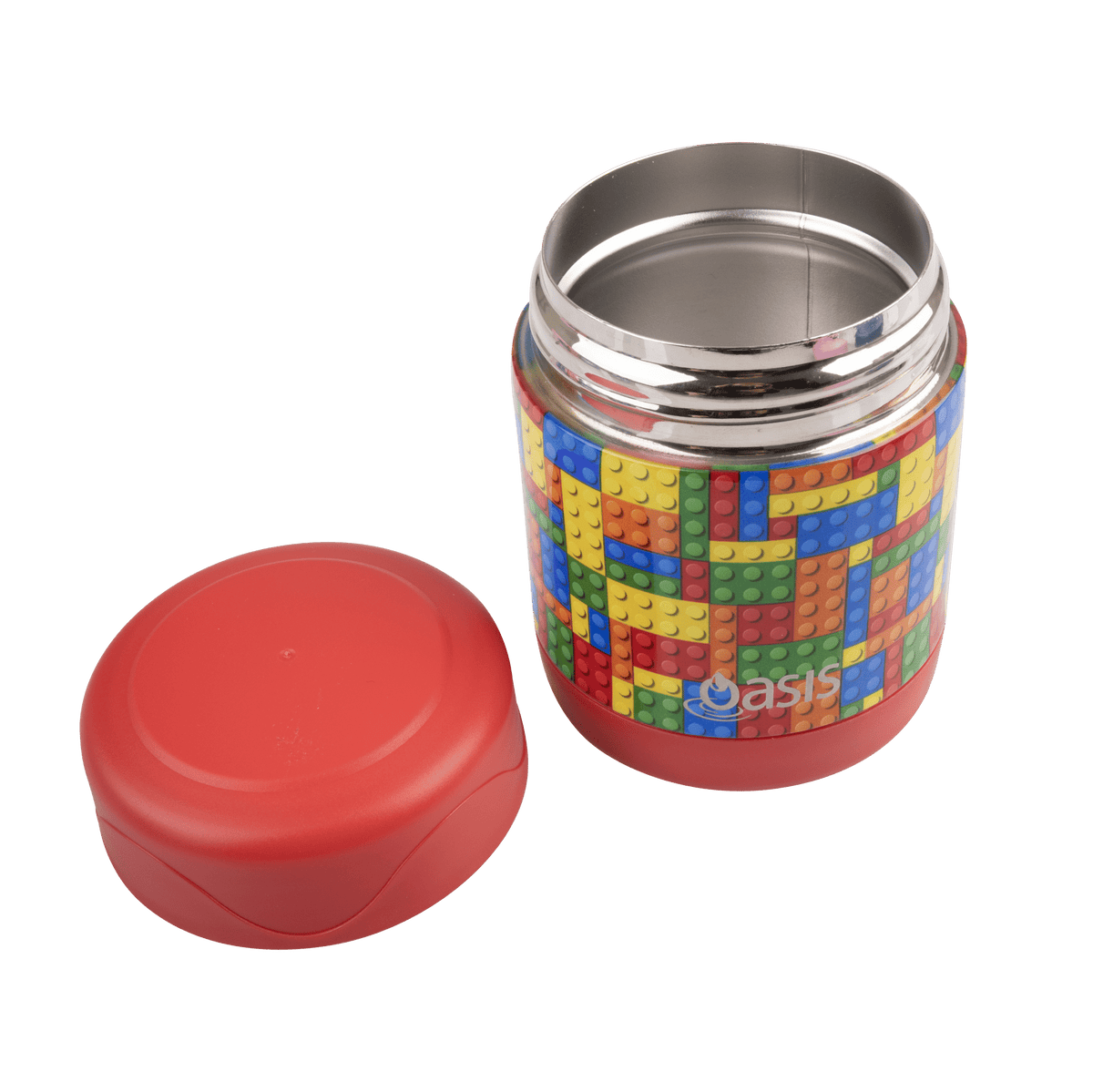 Sachi Insulated Lunch Bag, Food Jar & Bottle Bundle - Bricks - BentoBliss