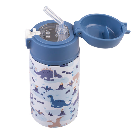 Oasis Stainless Steel Double Wall Insulated Kid's Drink Bottle 400ML - Dinosaur Land