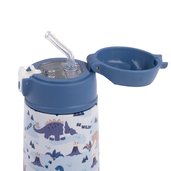 Oasis Stainless Steel Double Wall Insulated Kid's Drink Bottle 400ML - Dinosaur Land