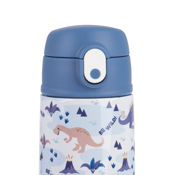 Oasis Stainless Steel Double Wall Insulated Kid's Drink Bottle 400ML - Dinosaur Land