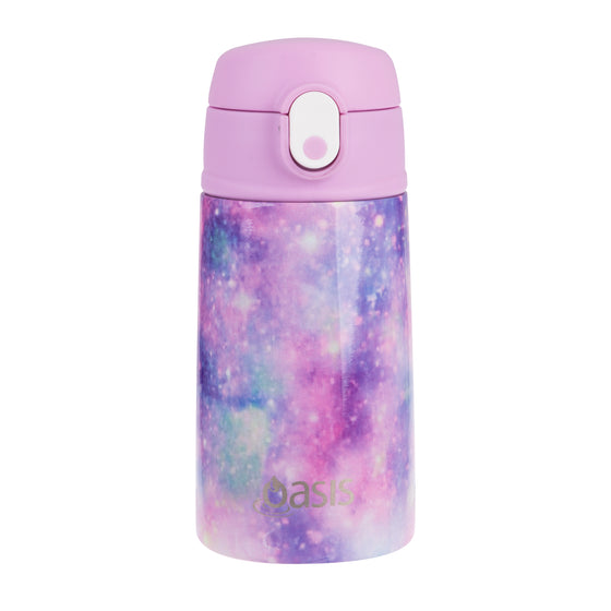 Oasis Stainless Steel Double Wall Insulated Kid's Drink Bottle 400ML - Galaxy