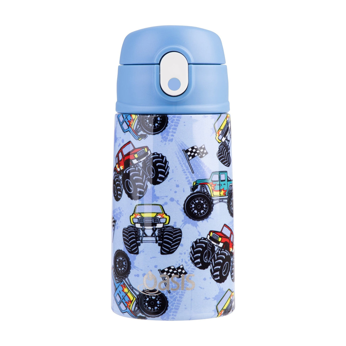 Sachi Insulated Double Decker Lunch Bag & Kids Drink Bottle 400ml - Monster Trucks - BentoBliss