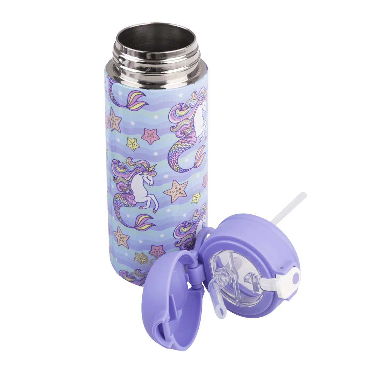 Sachi Insulated Lunch Bag and Bottle Bundle - Mermaid Unicorn - BentoBliss