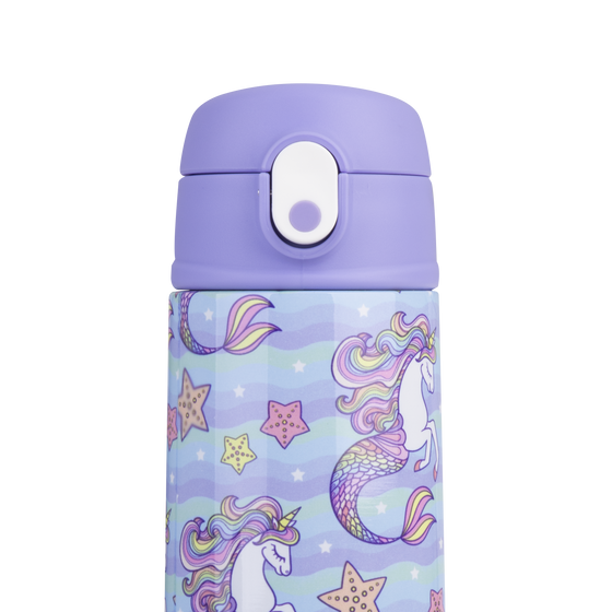Oasis stainless steel double wall insulated kids drink bottle 550ml mermaid unicorn