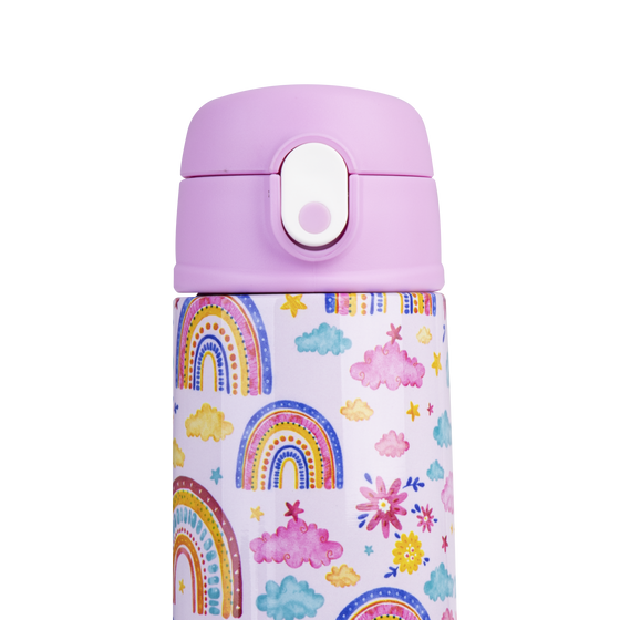 Oasis stainless steel double wall insulated kids drink bottle 550ml rainbow sky