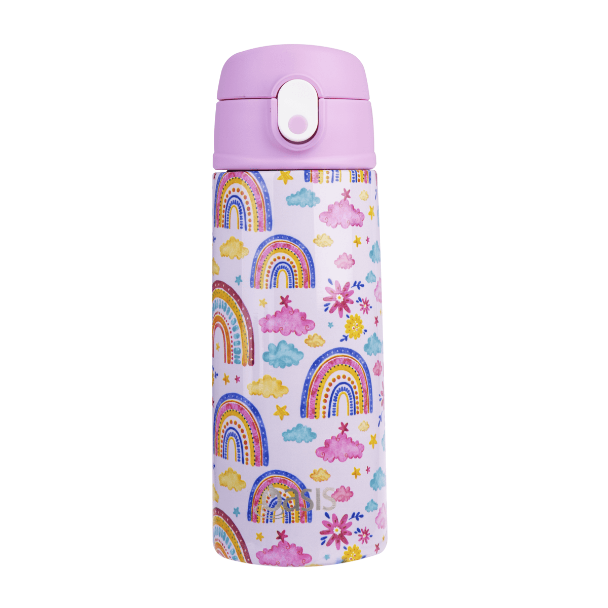 Oasis Stainless Steel Double Wall Insulated Kid's Drink Bottle W/Sipper Straw 550ML - BentoBliss