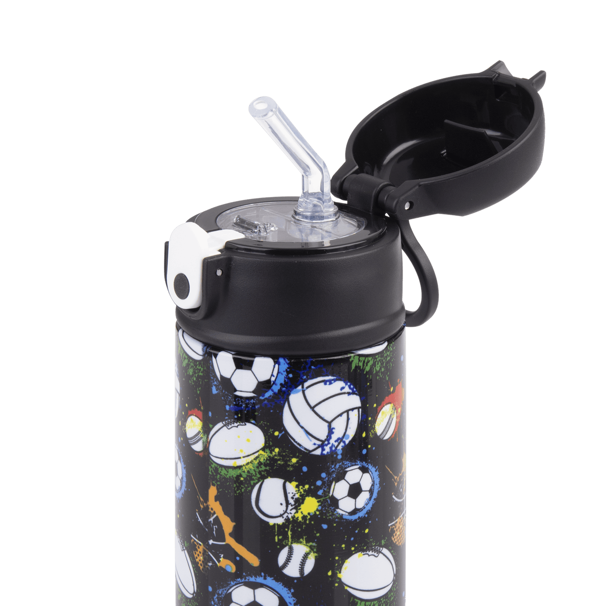 Oasis Stainless Steel Double Wall Insulated Kid's Drink Bottle W/Sipper Straw 550ML - BentoBliss
