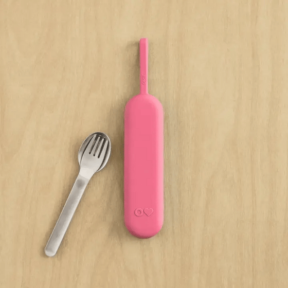 OmieBox UP Bundle - Cherry Pink - utensil set 4