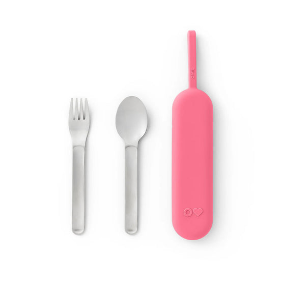 OmieBox UP Bundle - Cherry Pink - utensil set 2