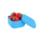 Omie snack silicone container blue colour with strawberries