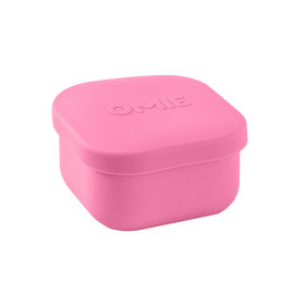 Omie snack silicone container pink colour