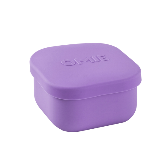 Omie snack silicone container purple colour