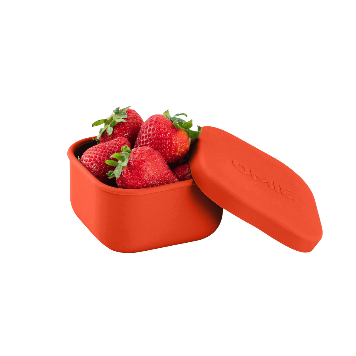 Omie Omiesnack Silicone Container 280ML - Red - BentoBliss