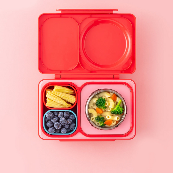 OmieBox UP insulated bento with leakproof dip containers