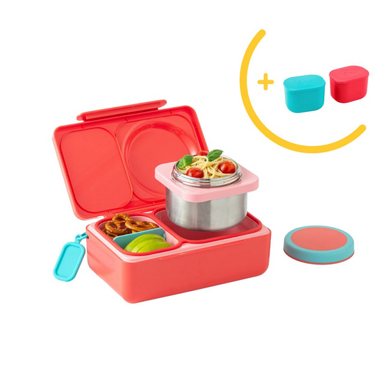 OmieBox UP insulated bento with leakproof dip containers