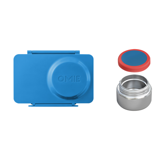Omiebox Up Hot & Cold Kids Lunch Box - Cosmic Blue - BentoBliss 