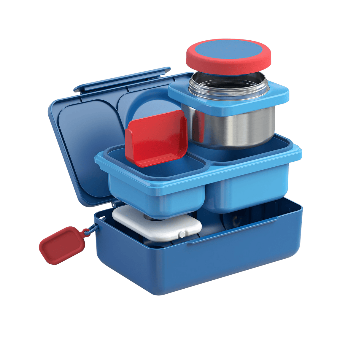 Omiebox Up Hot & Cold Kids Lunch Box - Cosmic Blue - BentoBliss