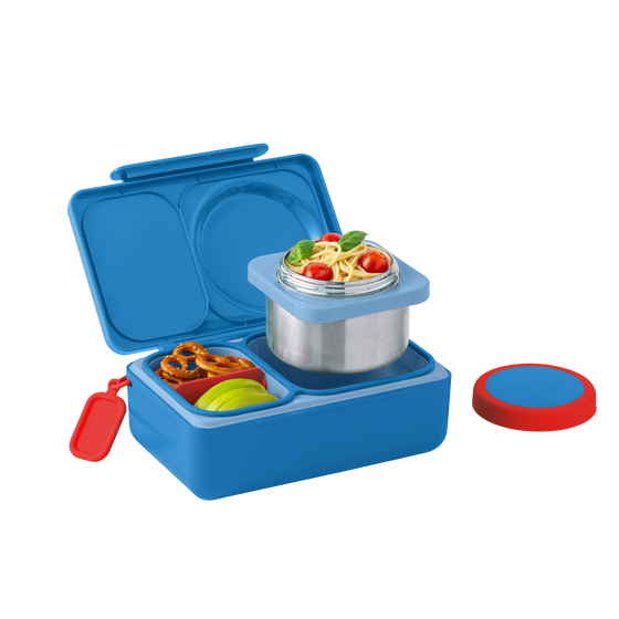 Omiebox Up Hot & Cold Kids Lunch Box - Cosmic Blue - BentoBliss 