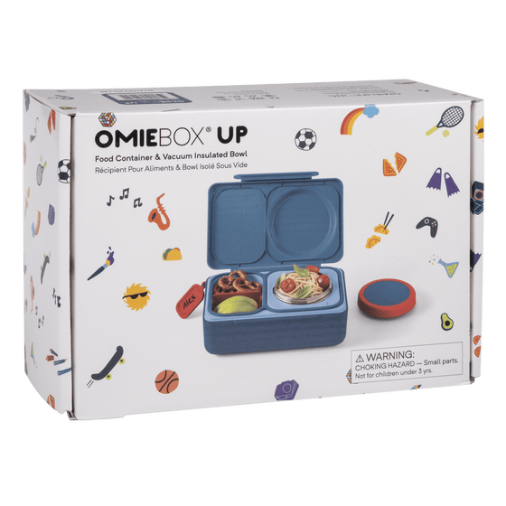 Omiebox Up Hot & Cold Kids Lunch Box - Cosmic Blue - BentoBliss 