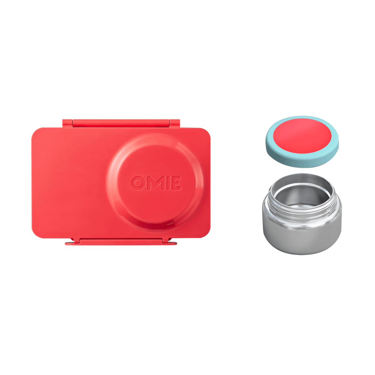 Omiebox Up Hot & Cold Kids Lunch Box - Cherry Pink - BentoBliss
