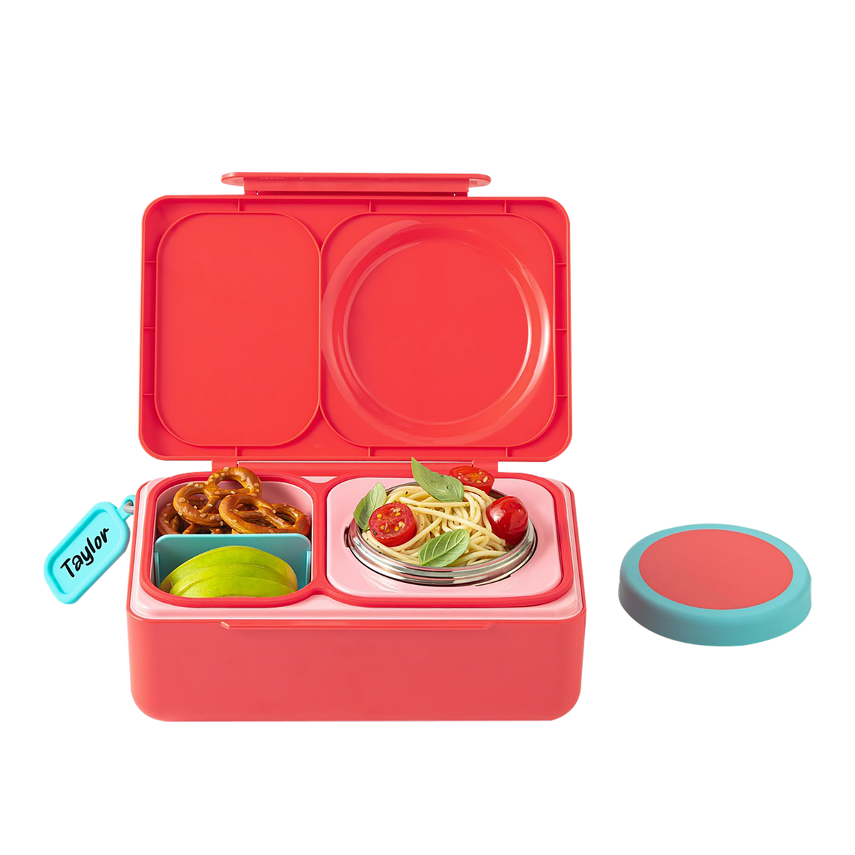 Omiebox Up Hot & Cold Kids Lunch Box - Cherry Pink - BentoBliss